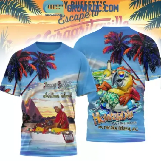 Jimmy Buffett Howard’s Pub Restaurant Ocracoke Island T-Shirt 3D