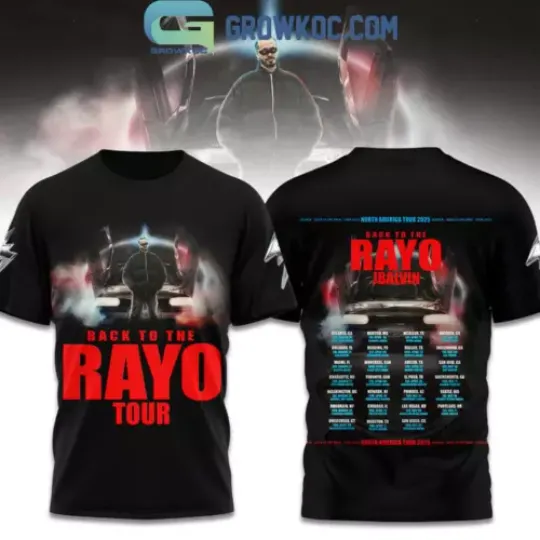 J Balvin Back To The Rayo Tour 2025 T-Shirt 3D