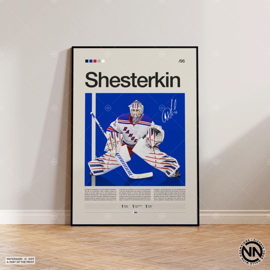 Igor Shesterkin Poster, New York Rangers Poster, NHL Poster, Hockey Poster, Sports Poster