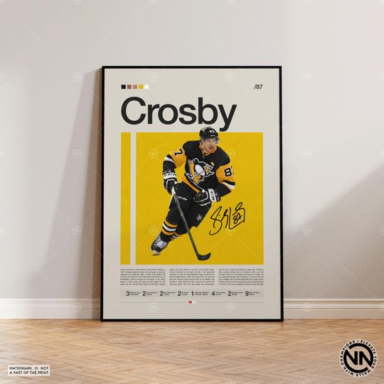 Sidney Crosby Poster, Pittsburgh Penguins Poster, NHL Poster, Hockey Poster, Sports Poster