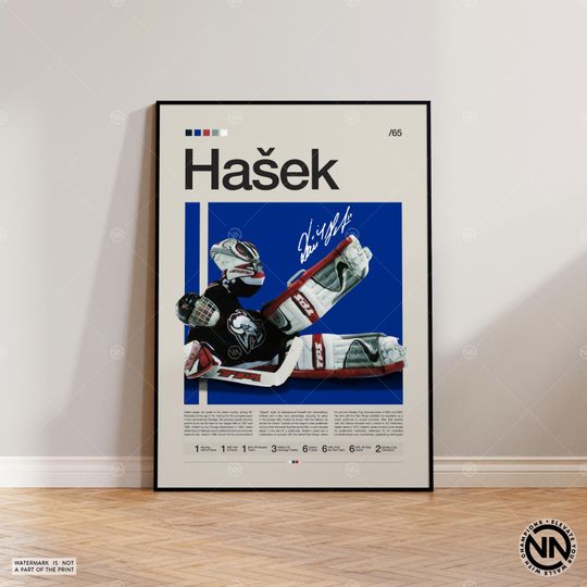 Dominik Hasek Poster, Buffalo Sabres Poster, NHL Poster, Hockey Poster, Sports Poster