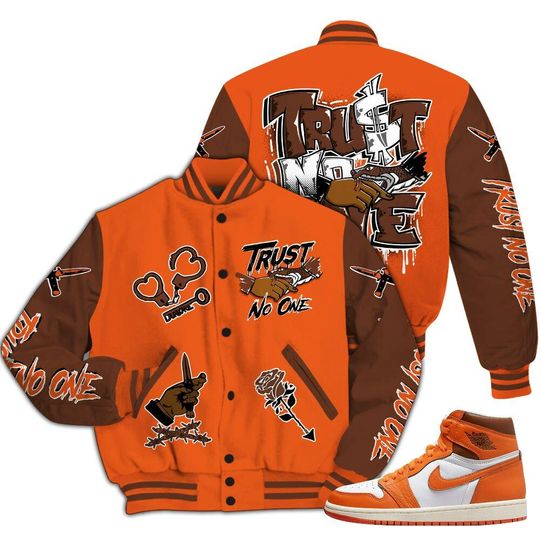High OG Starfish 1s Varsity Jacket, Trust No One Baseball Jackets
