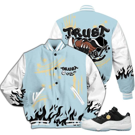 Low Year Of The Snake 11s Varsity Jacket, Graphic Trust No One Baseball Jackets