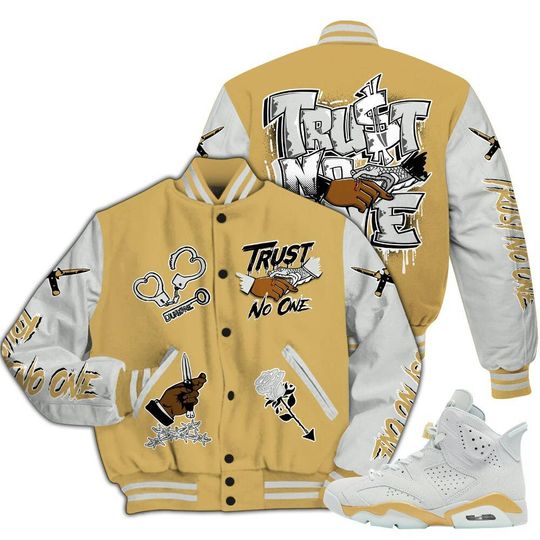 Craft Paris 6s Varsity Jacket, Trust No One Baseball Jackets