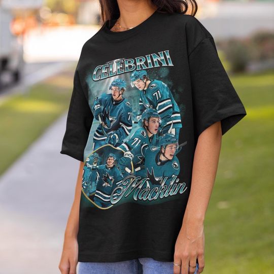 Macklin Celebrini Shirt Vintage San Jose Sharks NHL Fan Hockey Design Retro Bootleg Gift Classic Graphic Tee Unisex T-Shirt Limited Edition
