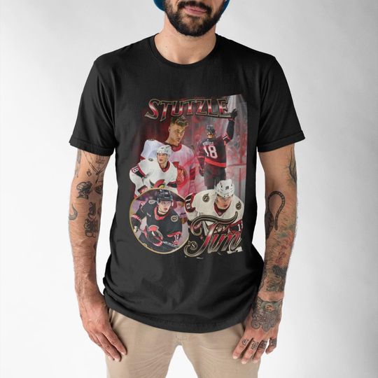 Tim Stutzle Shirt Vintage 90s Ottawa Senators Shirt NHL Hockey Design Retro Bootleg Gift Classic Graphic Tee Unisex T-Shirt Limited Edition