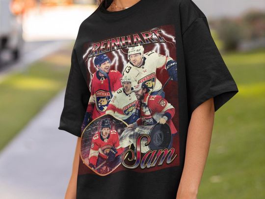Sam Reinhart Shirt Vintage 90s Florida Panthers NHL Hockey Design Retro Bootleg Gift Classic Graphic Tee Unisex T-Shirt Limited Edition