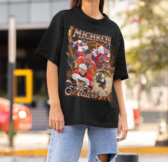 Matvei Michkov Shirt Vintage Philadelphia Flyers NHL Fan Hockey Design Retro Bootleg Gift Classic Graphic Tee Unisex T-Shirt Limited Edition