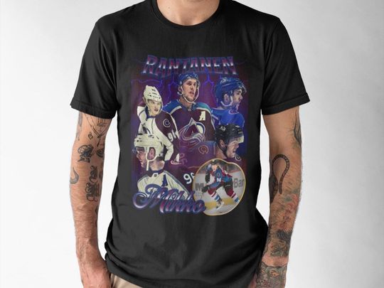 Mikko Rantanen Shirt Vintage 90s Colorado Avalanche NHL Hockey Design Retro Bootleg Gift Classic Graphic Tee Unisex T-Shirt Limited Edition