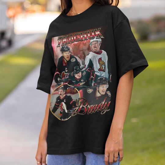 Brady Tkachuk Shirt Vintage 90s Ottawa Senators NHL Hockey Design Retro Bootleg Gift Classic Graphic Tee Unisex T-Shirt Limited Edition
