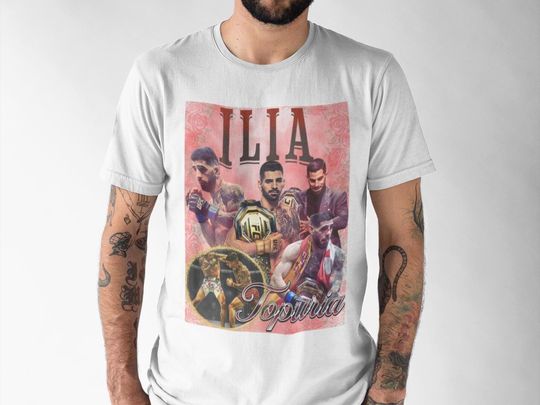 Ilia Topuria "El Matador" T-Shirt UFC Shirt BJJ T Shirt Martial Art MMA Vintage 90s Retro Graphic Tee Topuria Merch mma ufc bootleg t-shirt