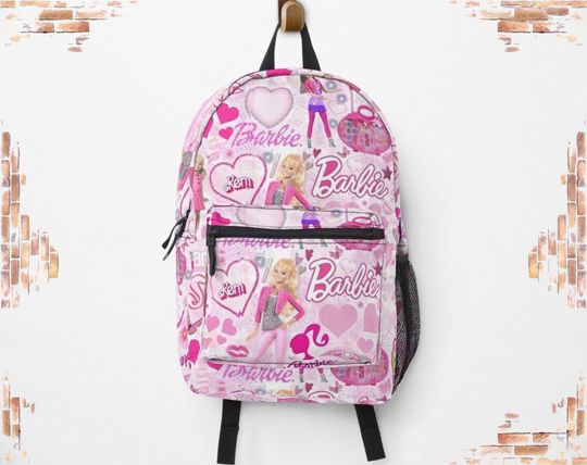 Lover Barbie Collage Backpack, Barbie Movie Backpack, Barbie Backpack