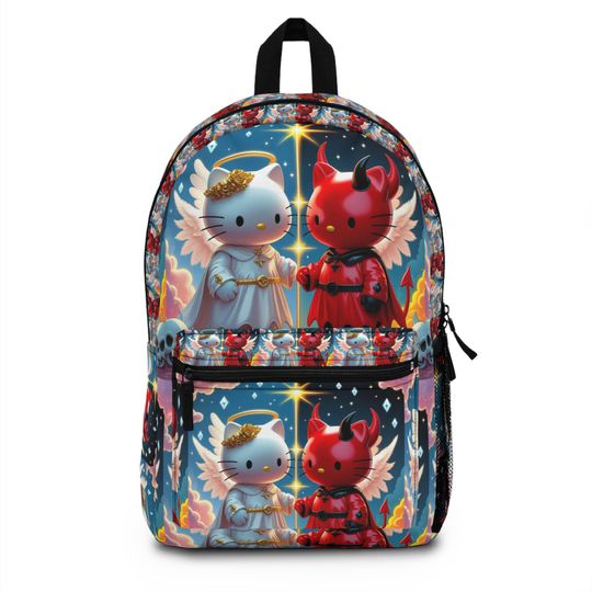 Los Angelez Made x Hello Kitty Angel Devil Backpack, Kawaii School Bag Backpack