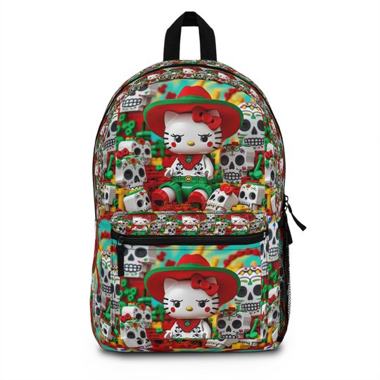 Los Angelez Made x Hello Kitty Backpack , Day of the Dead Backpack, Vibrant Bag for Teens Backpack
