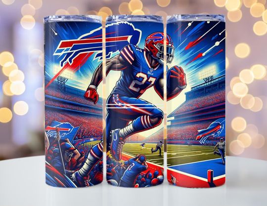 20 oz Buffalo Bills football Tumbler