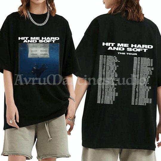 Loose-Fit Tour T-Shirt, Billie Eilish Hit Me Hard Album T-Shirt