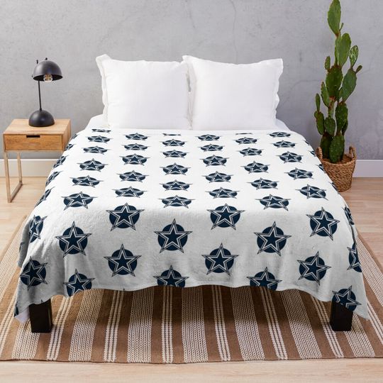 Bold Dallas-Cowboys Star Emblem Throw Blanket