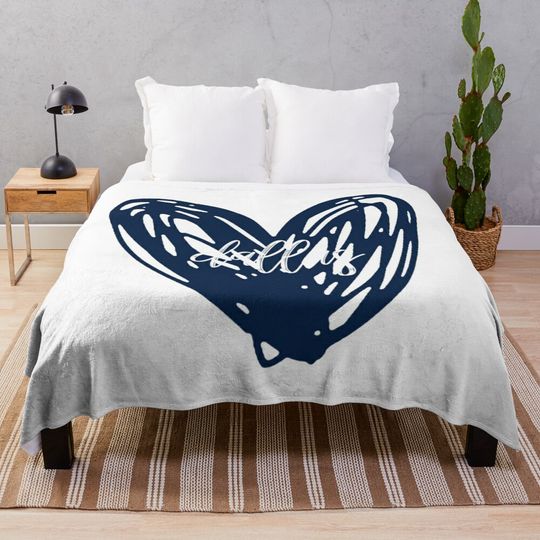 dallas cowboys heart   Throw Blanket
