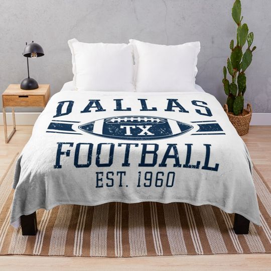 Vintage Distressed Dallas Cowboys Football Team Texas Sport Gift   Throw Blanket