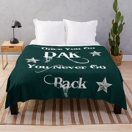 Funny Dak Prescott Dallas Cowboys Jersey    Throw Blanket