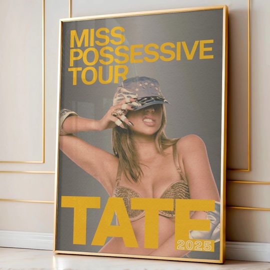 Tate McRae Poster, Miss Possessive Tour Wall Print, Music Fan Gift, Tater Poster Print, Music Artist Digital Print, Teen Bedroom Poster