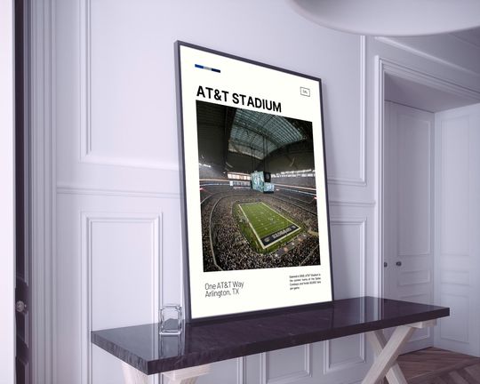 AT&T Stadium Poster, Dallas Cowboys Poster Print, football Stadium Poster, Dallas Cowboys Stadium Poster, Football football Fan Gift Print