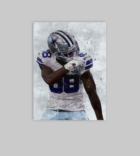 CeeDee Lamb Poster, Dallas Cowboys Canvas Print, football Wall Art, Lamb Decor, Cowboys Football Art, Lamb Football Poster, football Fan Gift