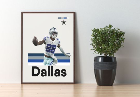 CeeDee Lamb Digital Art Print, Modern Art, Dallas Cowboys Digital Decor, Man Cave Decor, Football Fan Gift, DIGITAL DOWNLOAD
