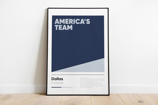 DALLAS COWBOYS poster,  football Iconic Printed Poster Collection, Wall Art