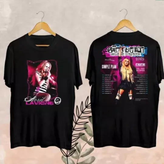 Avril Lavigne Graphic Shirt, 2025 Avril Lavigne Greatest Hits Tour T-Shirt