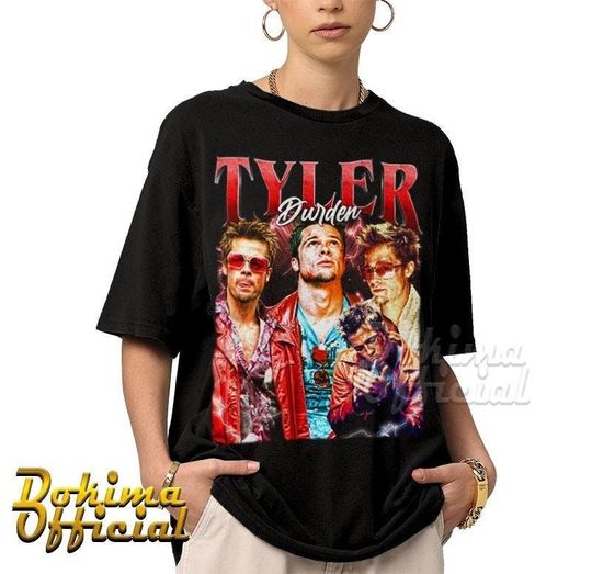 Limited Tyler Durden Vintage Style T-shirt, Fan Gift, Gift for Her/Him