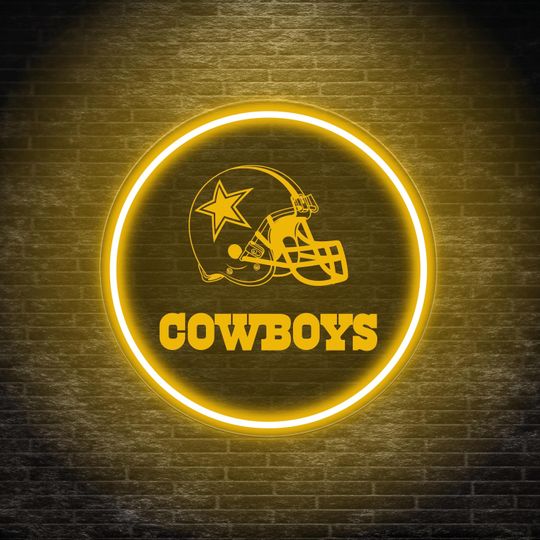 Dallas Cowboys led sign, Dallas Cowboys logo, Dallas Cowboys neon sign, Dallas Cowboys gift, Football team sign, Dallas Cowboys art decor