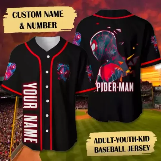 Personalized Miles Morales Across The Spider 3D Baseball Jersey Shirt US Size