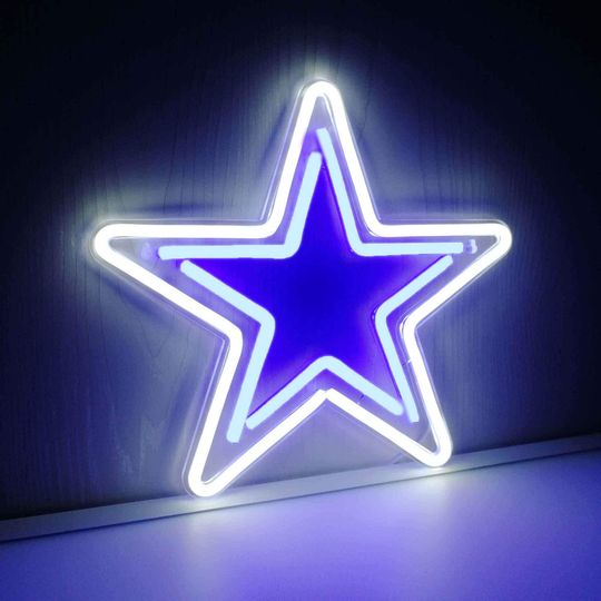 Dallas Cowboys Neon LED Stripe Light Sign,  Sports Bar Team Neon LED Sign