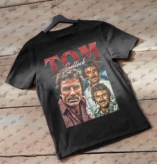 Tom Selleck Vintage T-Shirt, Homage Retro 90s Graphic, Ideal Gift for TV Series and Movies Enthusiasts