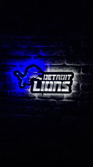Detroit Lions LED Sign-Lions football Fans Gift-Perfect American Football Sign-Illuminated Wall Decor-Christmas Gift