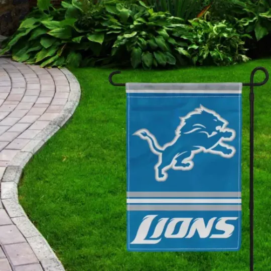 Detroit Lions 12x18" Garden Flag Double Sided Yard Christmas Gift Banner