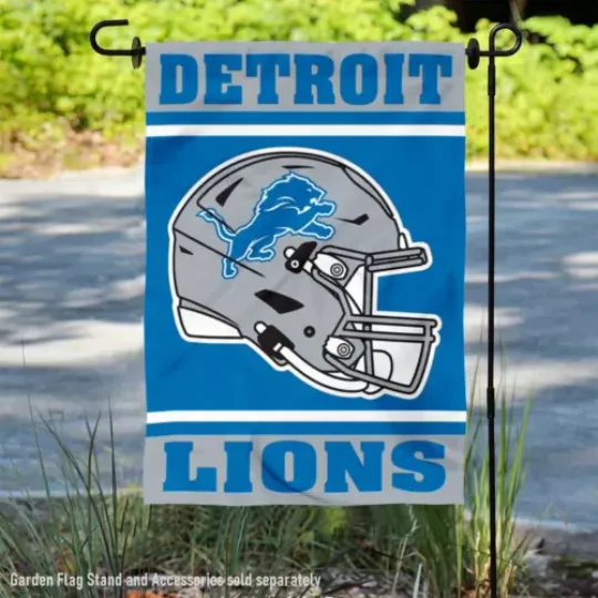 Detroit Lions Helmet Official Garden Yard Banner Flag
