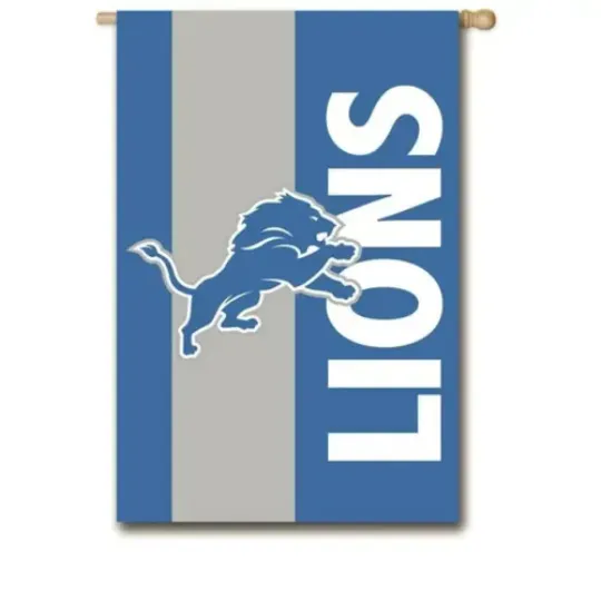 Detroit  Lions football 12.5" x 18' Embellish Garden Flag