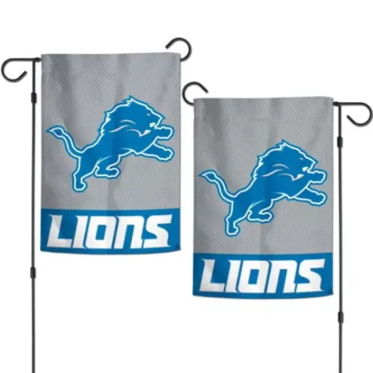 DETROIT LIONS APPLIQUE EMBROIDERED 12"X18" 2 SIDED GARDEN FLAG WINCRAFT 🦁