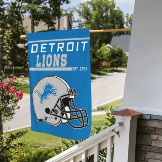 Detroit Lions Fans Garden Flag 28x40in 2-sided Different Printed Flags