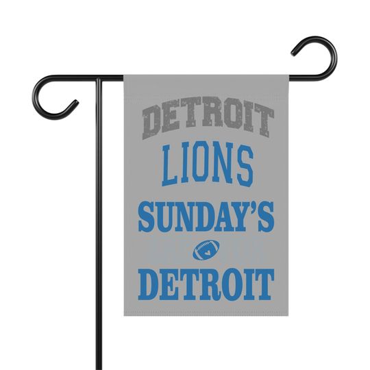 House Banner, Detroit Lions Banner, Garden Flag, football Sports Decor, Outdoor Pennant, Man Cave Wall Hanging, Football Team Sign
