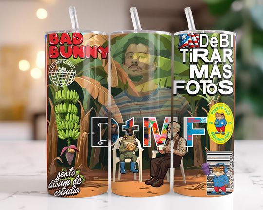 Bad Bunny Tumbler, I Should Have Taken More Photos Tumbler, Puerto Rico Tumbler, DTmF Bad Bunny 20oz Tumbler