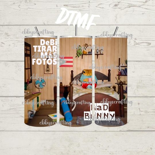 DTMF Bad Bunny Tumbler 20oz, Bad Bunny Tumbler with Lid and Straw | 20oz Tumbler | Bad Bunny New Album Tumbler