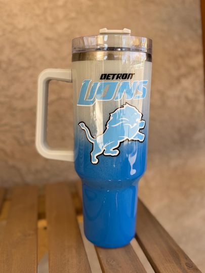 football Detroit Lions Tumblers 40 oz With Handle