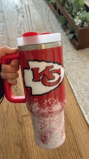 football Kansas City Chiefs Tumblers 40 oz With Handle