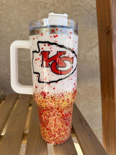 football Kansas City Chiefs Tumblers 40 oz With Handle