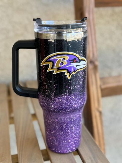 football Baltimore Ravens Tumblers 40 oz With Handle