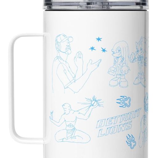 Detroit Lions Tumblers 40 oz With Handle