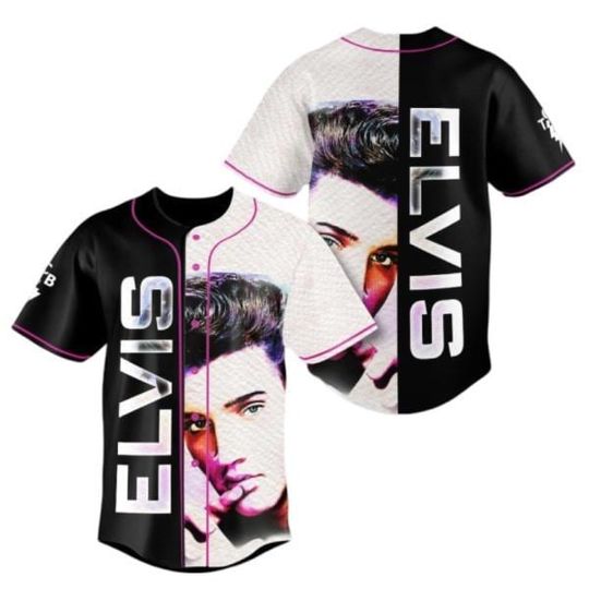 Elvis Presley Baseball Jersey, Elvis The King Of Rock Baseball Jersey, Rock N Roll Baseball Jersey, Elvis Presley Baseball Jersey